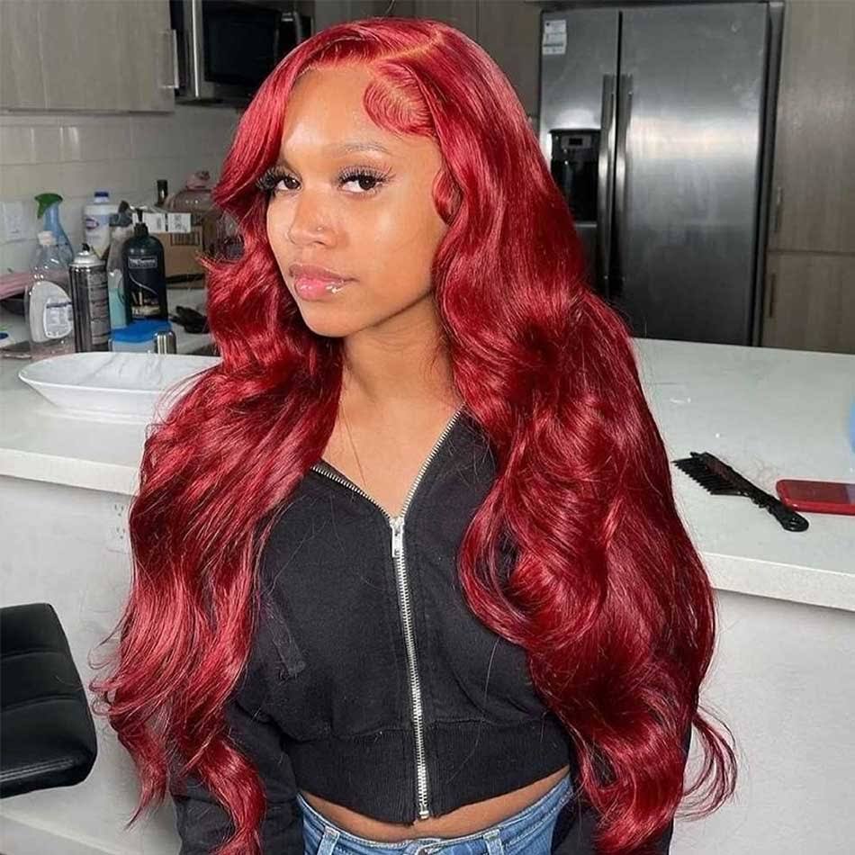 Fire Red Lace Frontal Wig